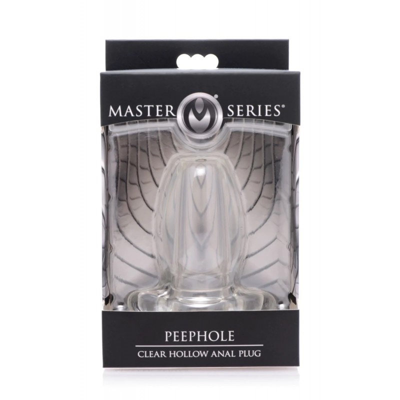 Master Series PeepHole Clear Hollow Anal Plug - Small